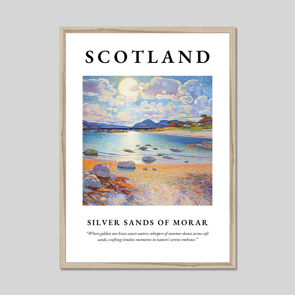 Poster in a natural frame with the word Scotland