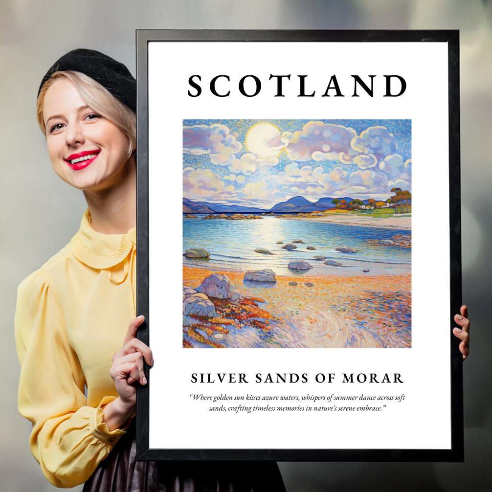 Person holding a poster of Silver Sands of Morar