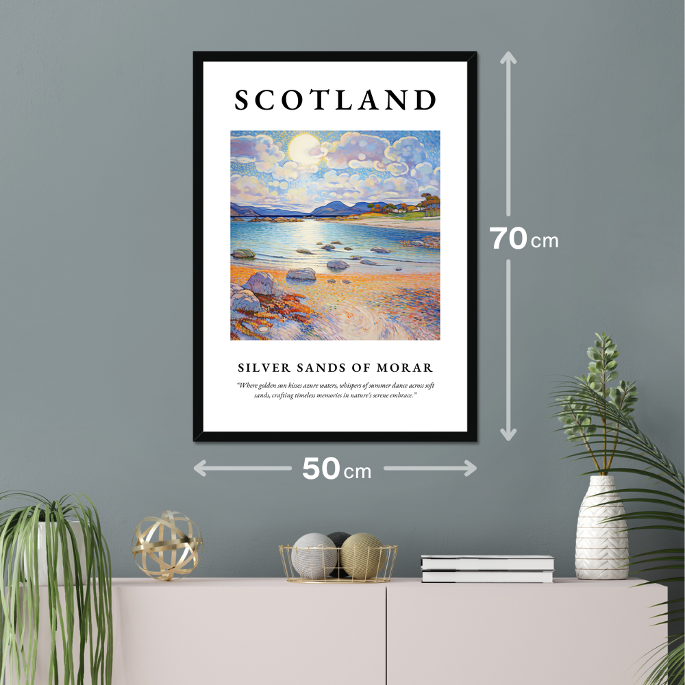 Poster of Silver Sands of Morar hanging on a wall