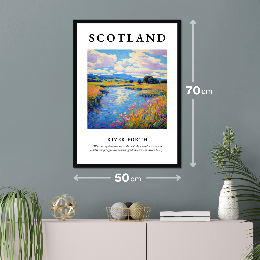 Poster of River Forth hanging on a wall