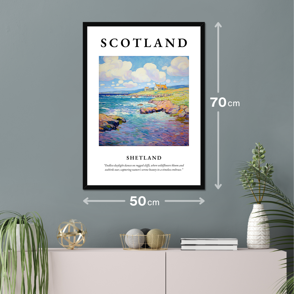 Poster of Shetland hanging on a wall