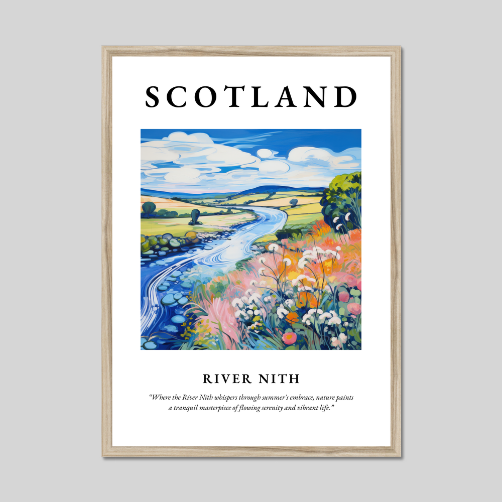 Poster in a natural frame with the word Scotland