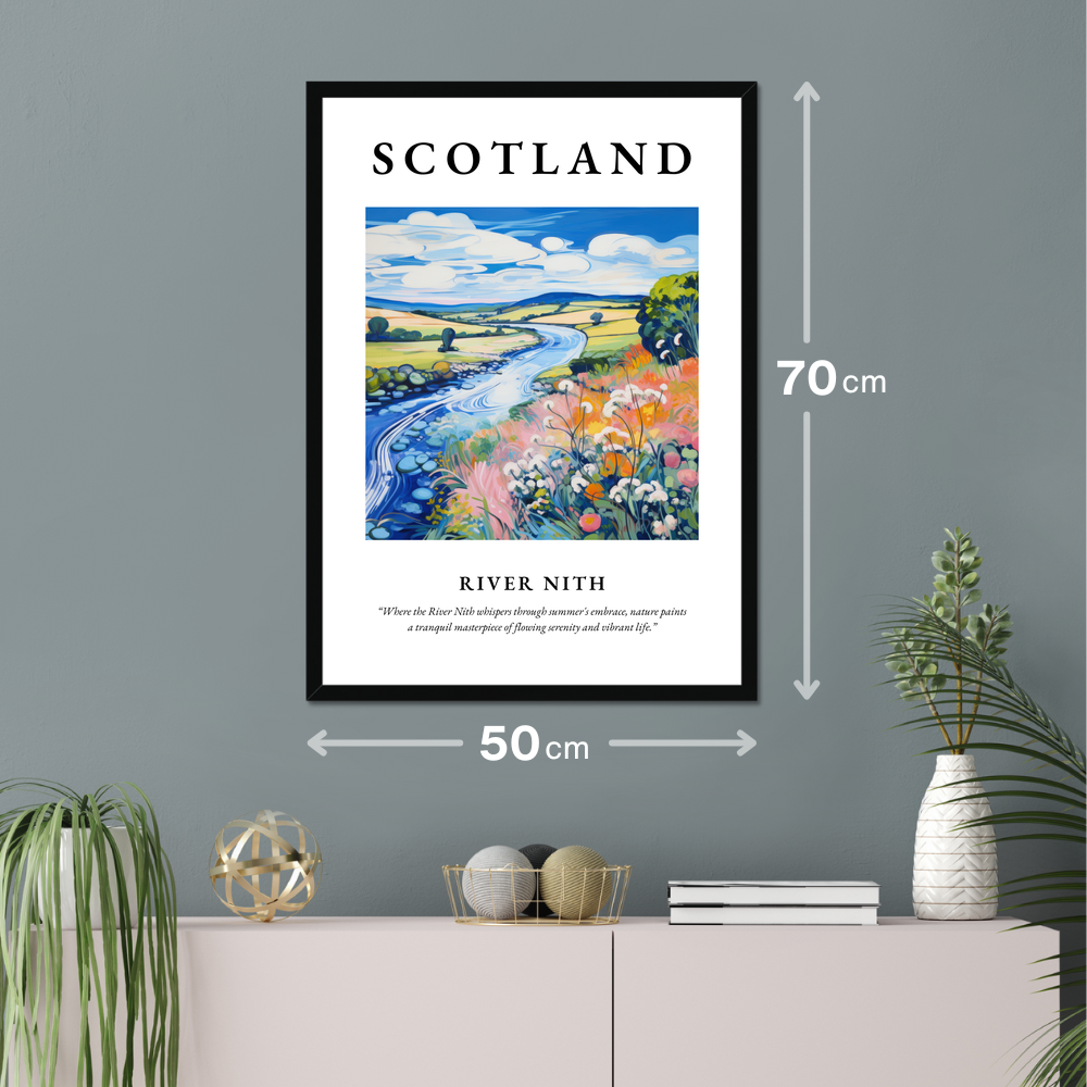 Poster of River Nith hanging on a wall