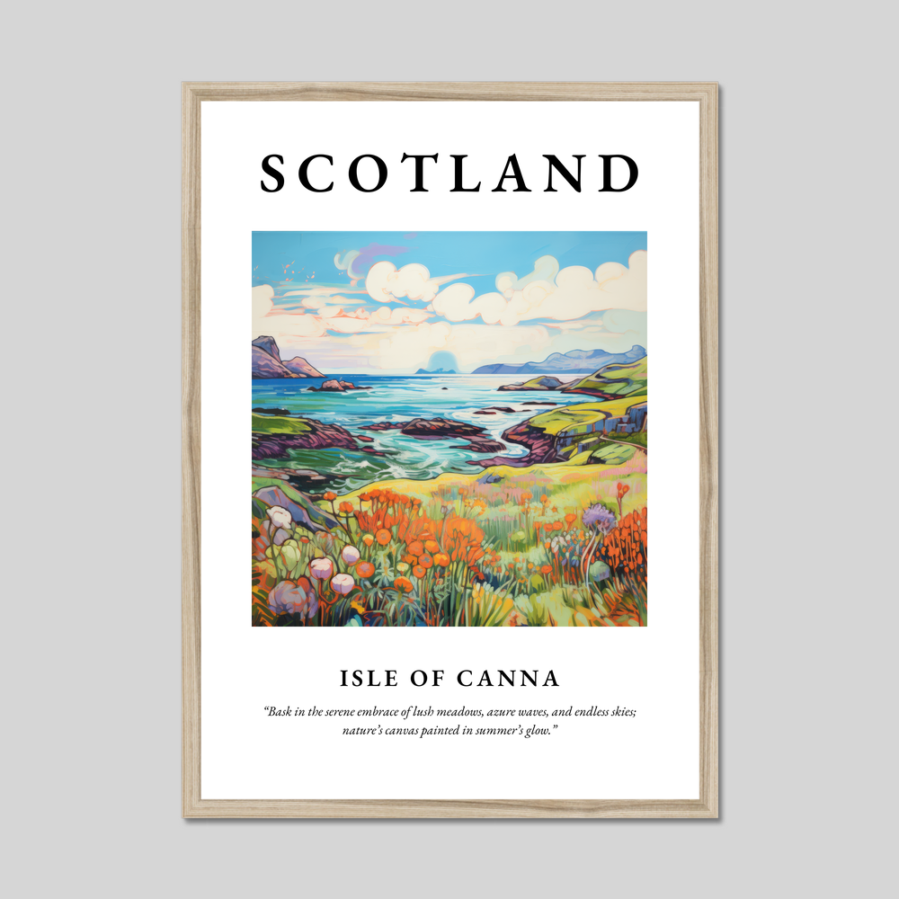 Poster in a natural frame with the word Scotland