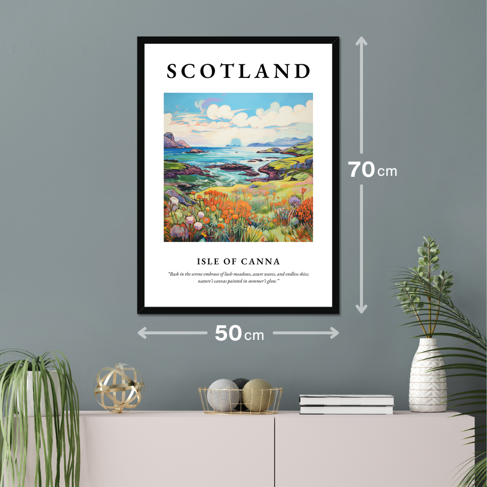 Poster of Isle of Canna hanging on a wall