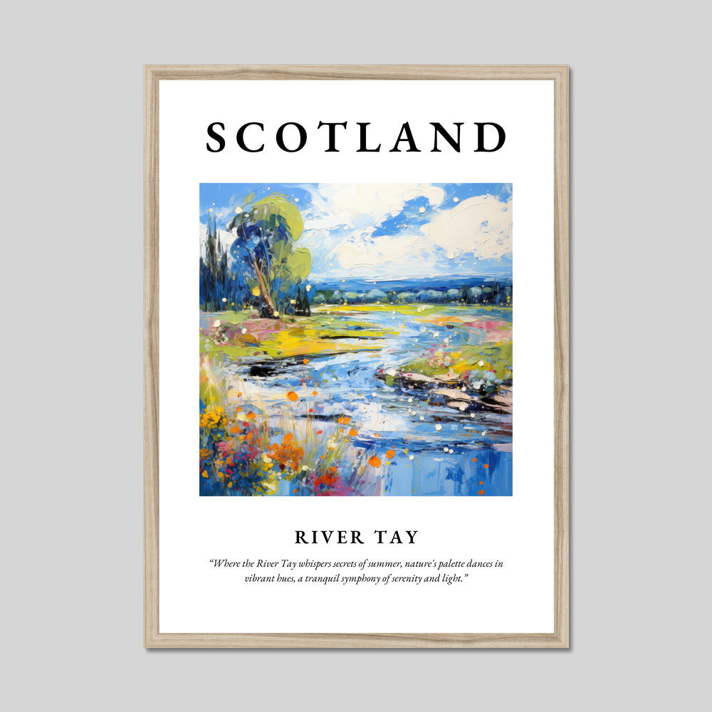 Poster in a natural frame with the word Scotland