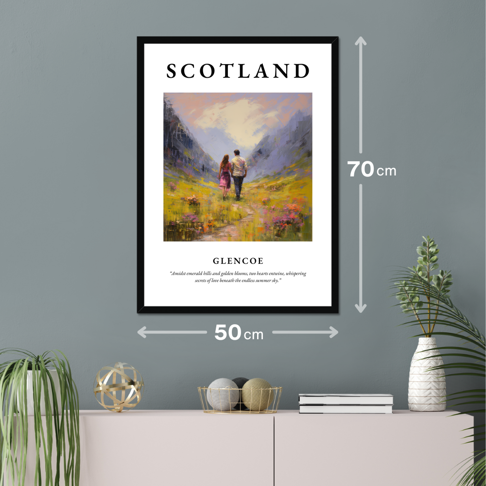 Poster of Glencoe hanging on a wall