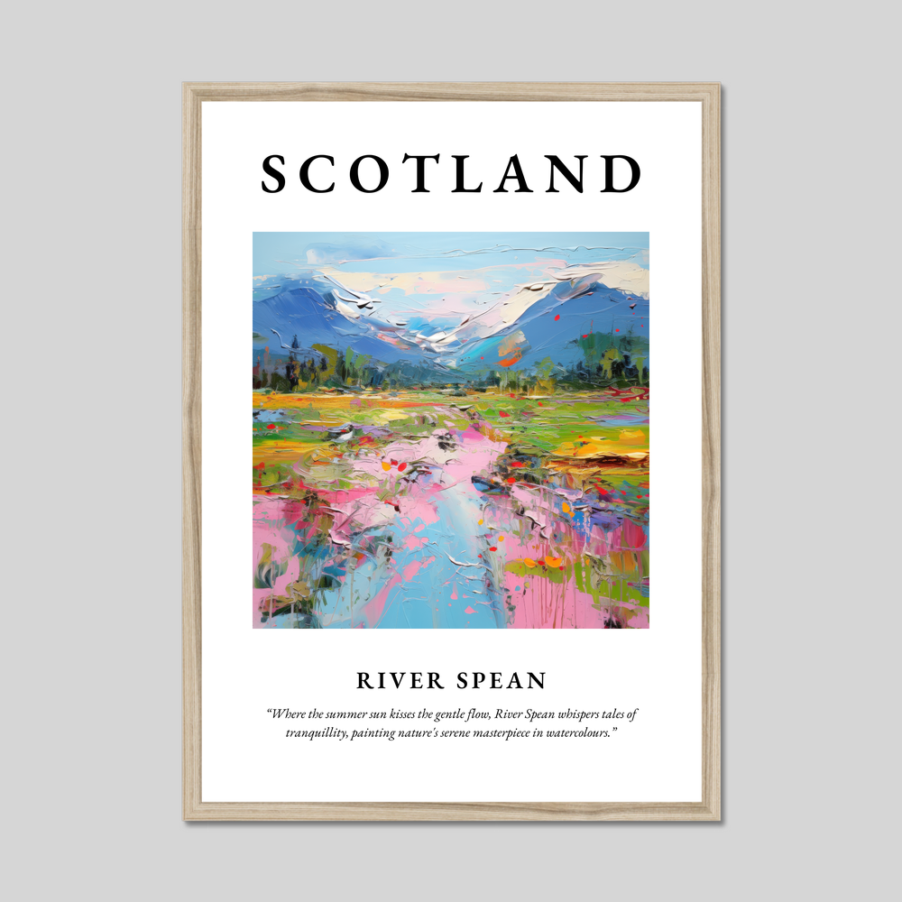 Poster in a natural frame with the word Scotland