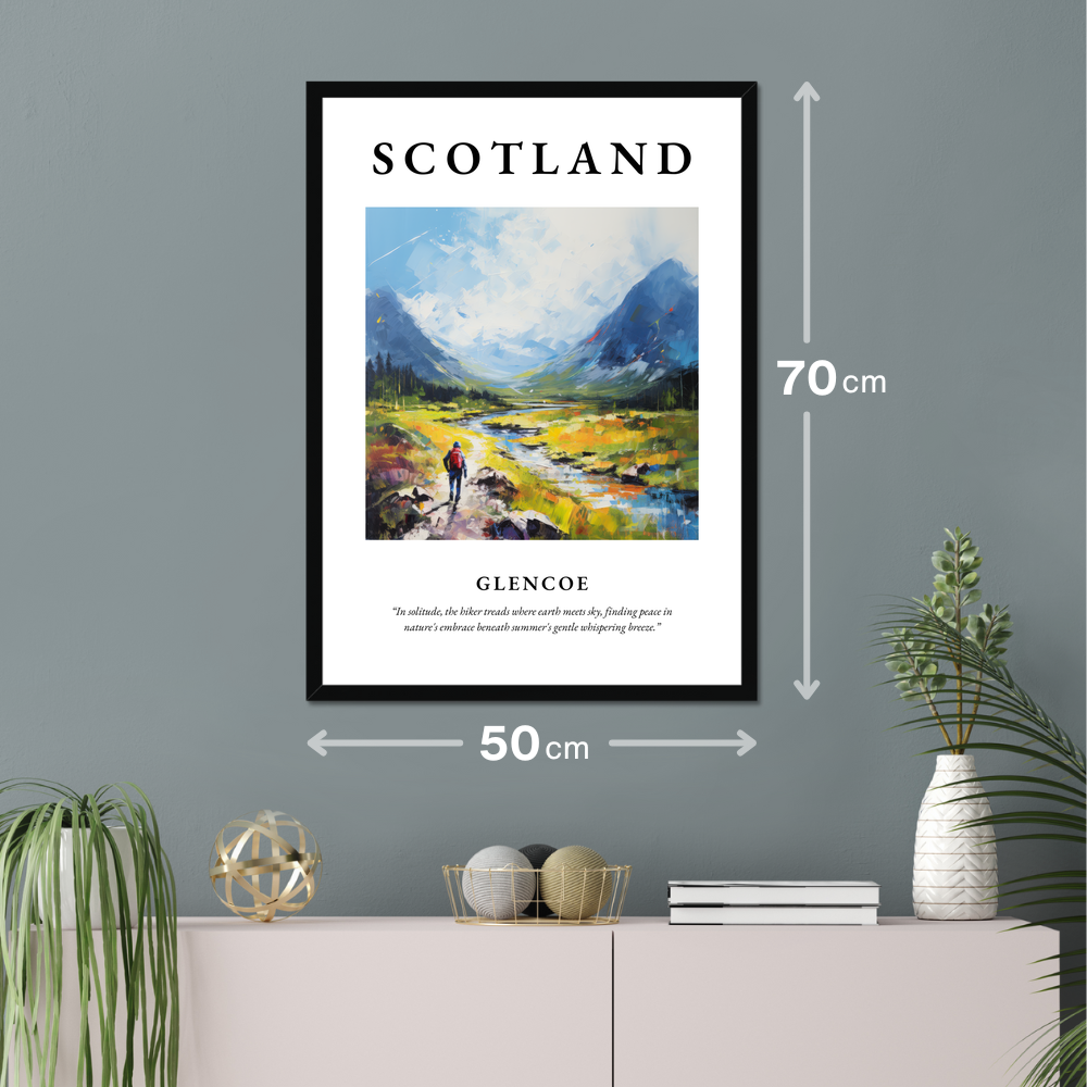 Poster of Glencoe hanging on a wall