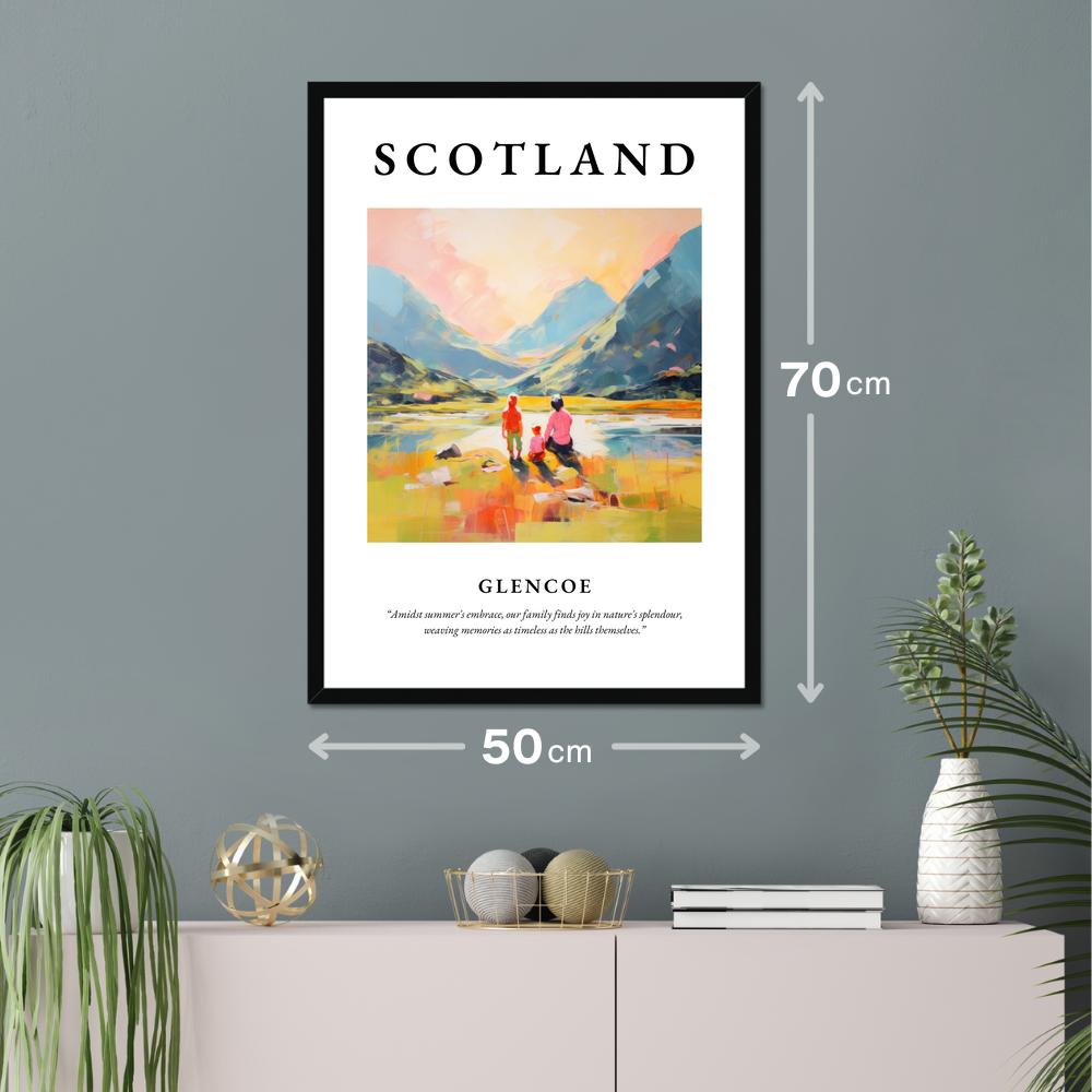 Poster of Glencoe hanging on a wall