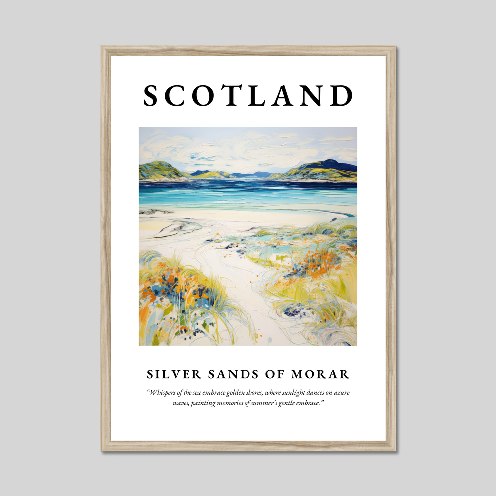 Poster in a natural frame with the word Scotland