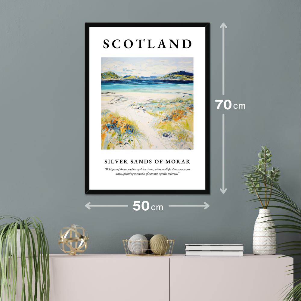 Poster of Silver Sands of Morar hanging on a wall