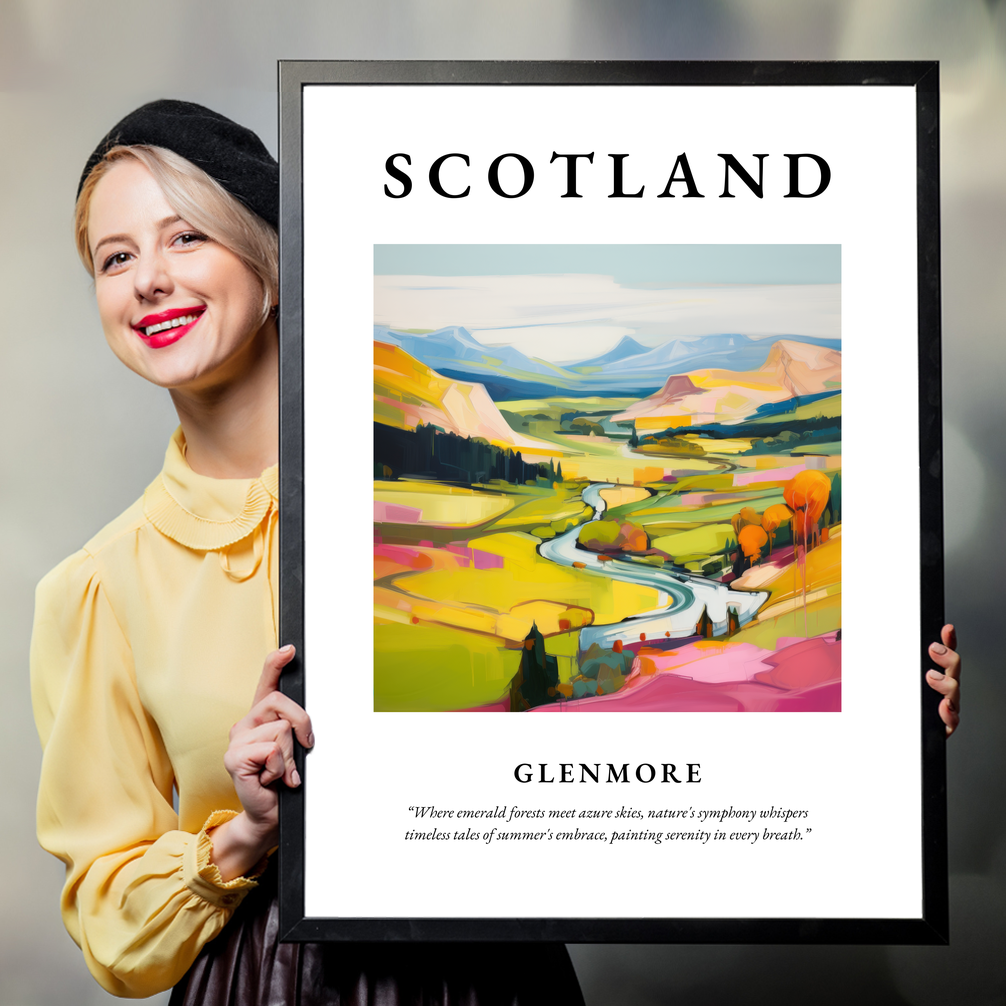 Person holding a poster of Glenmore