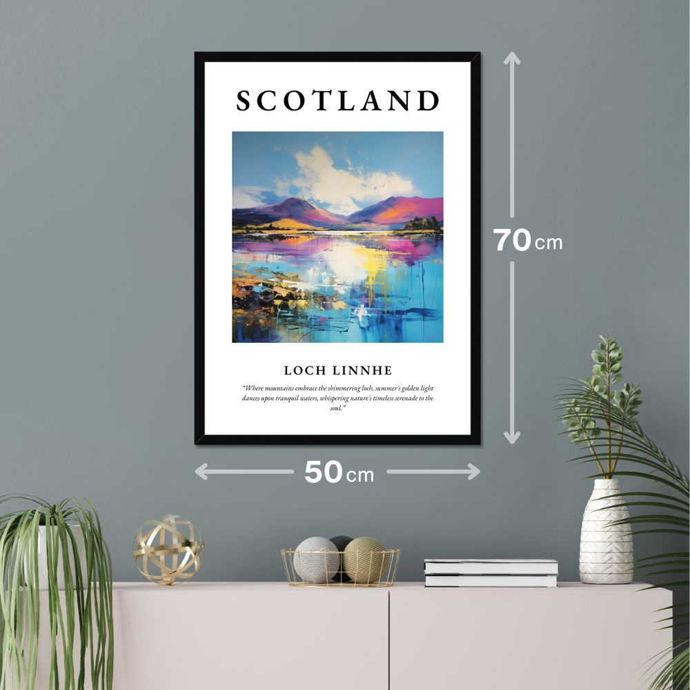 Poster of Loch Linnhe hanging on a wall