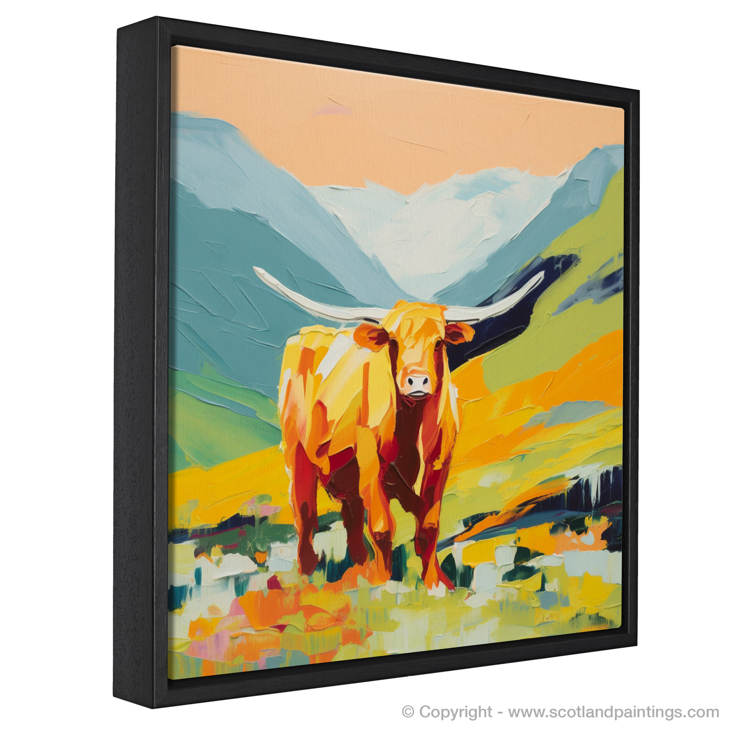 Highland Cow in Summer's Embrace