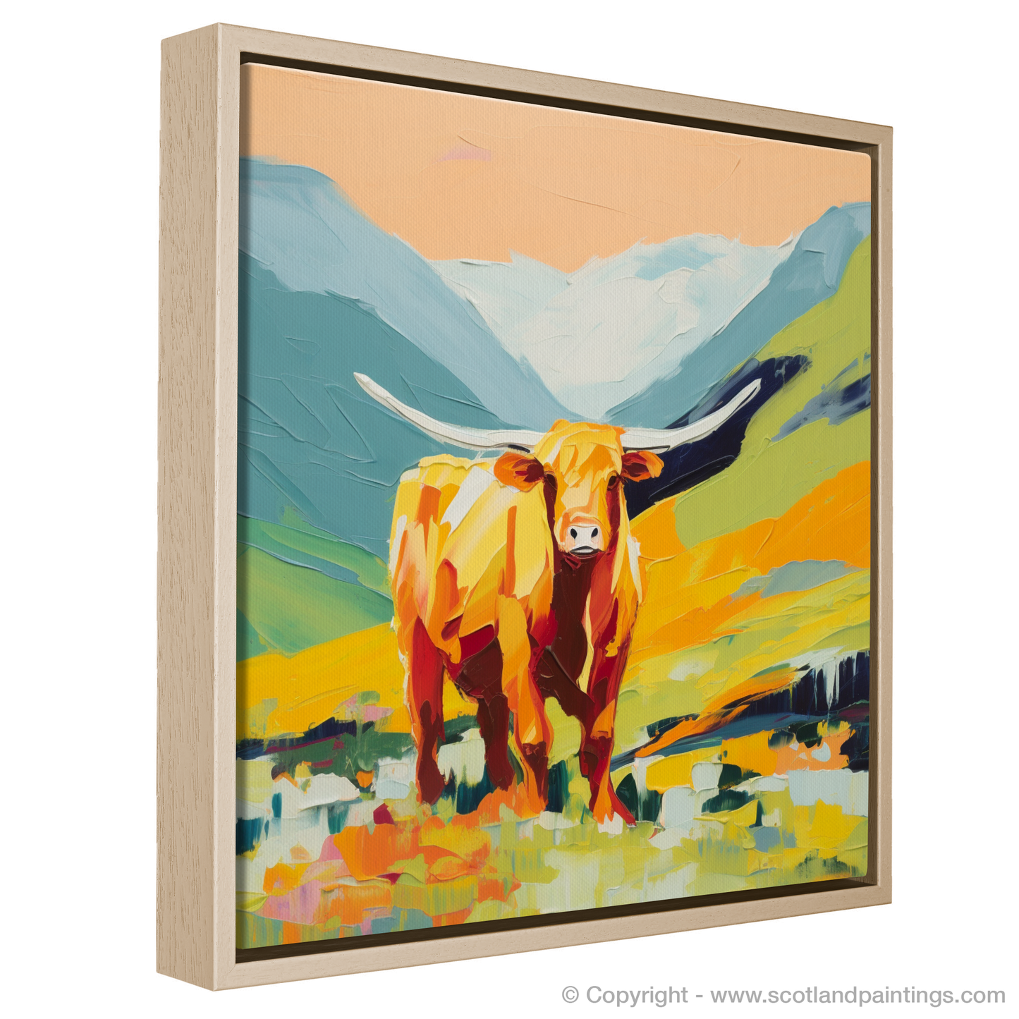 Highland Cow in Summer's Embrace