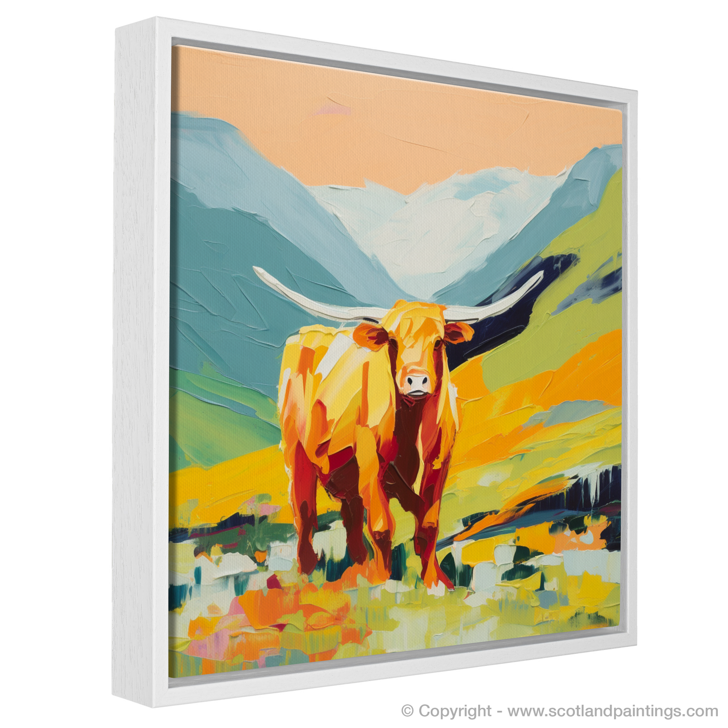 Highland Cow in Summer's Embrace