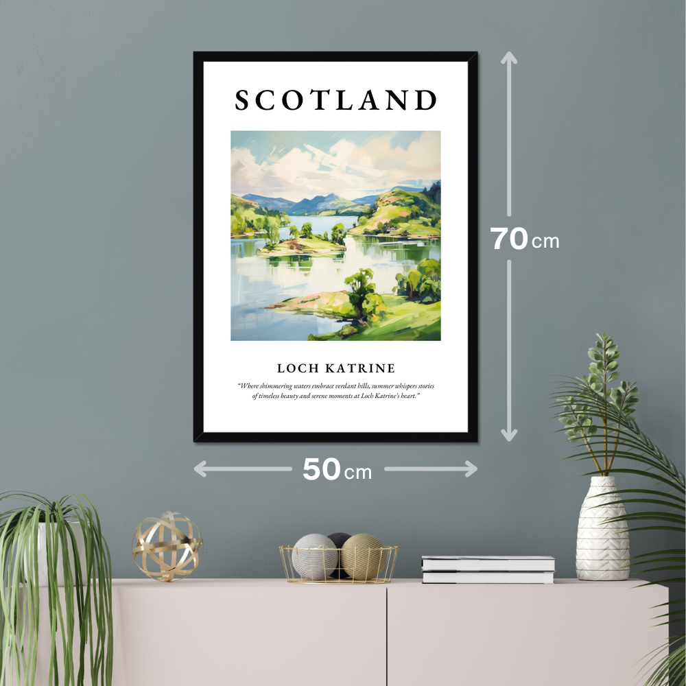 Poster of Loch Katrine hanging on a wall