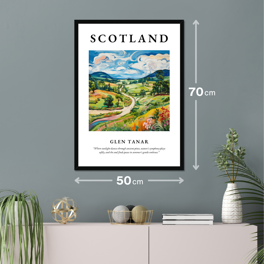 Poster of Glen Tanar hanging on a wall