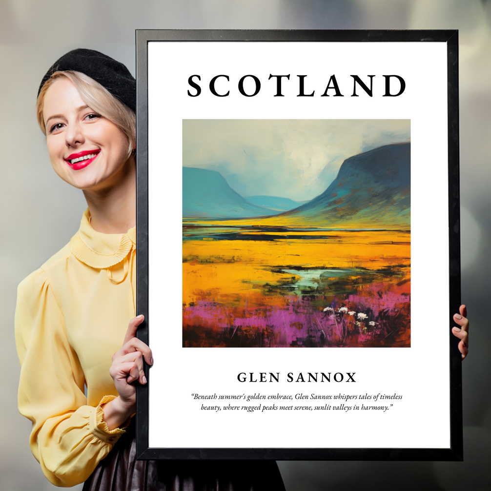 Person holding a poster of Glen Sannox