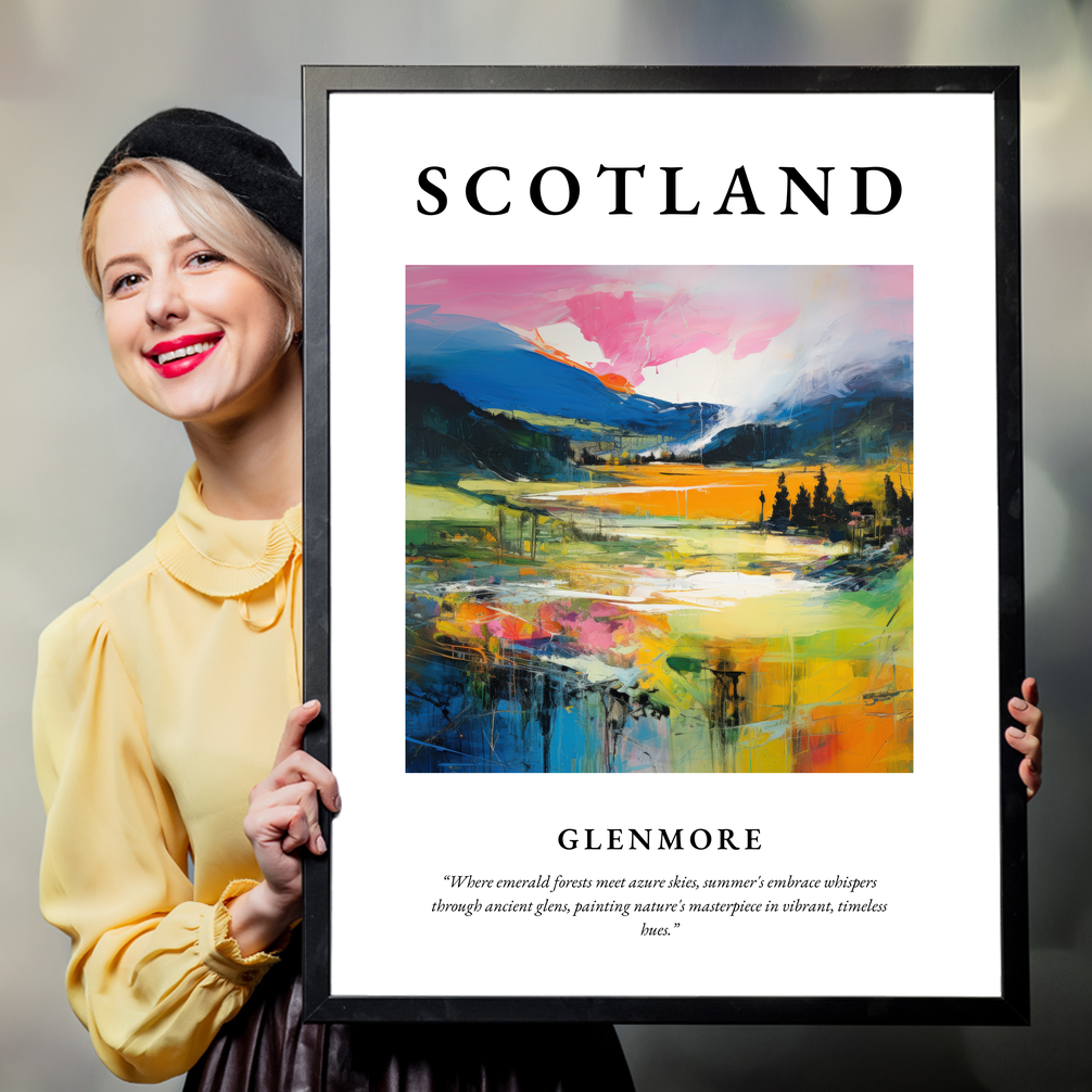 Person holding a poster of Glenmore