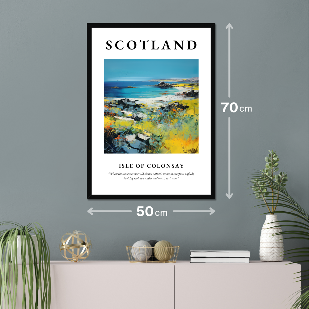 Poster of Isle of Colonsay hanging on a wall