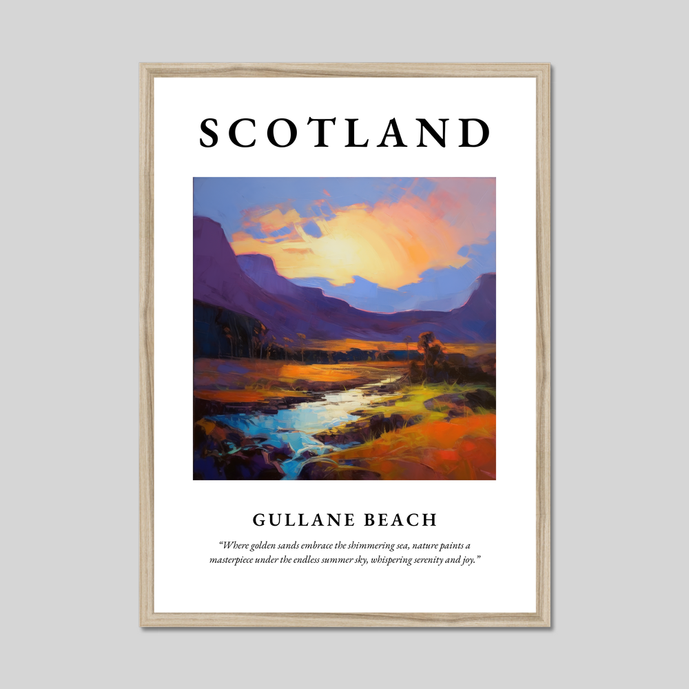 Poster in a natural frame with the word Scotland