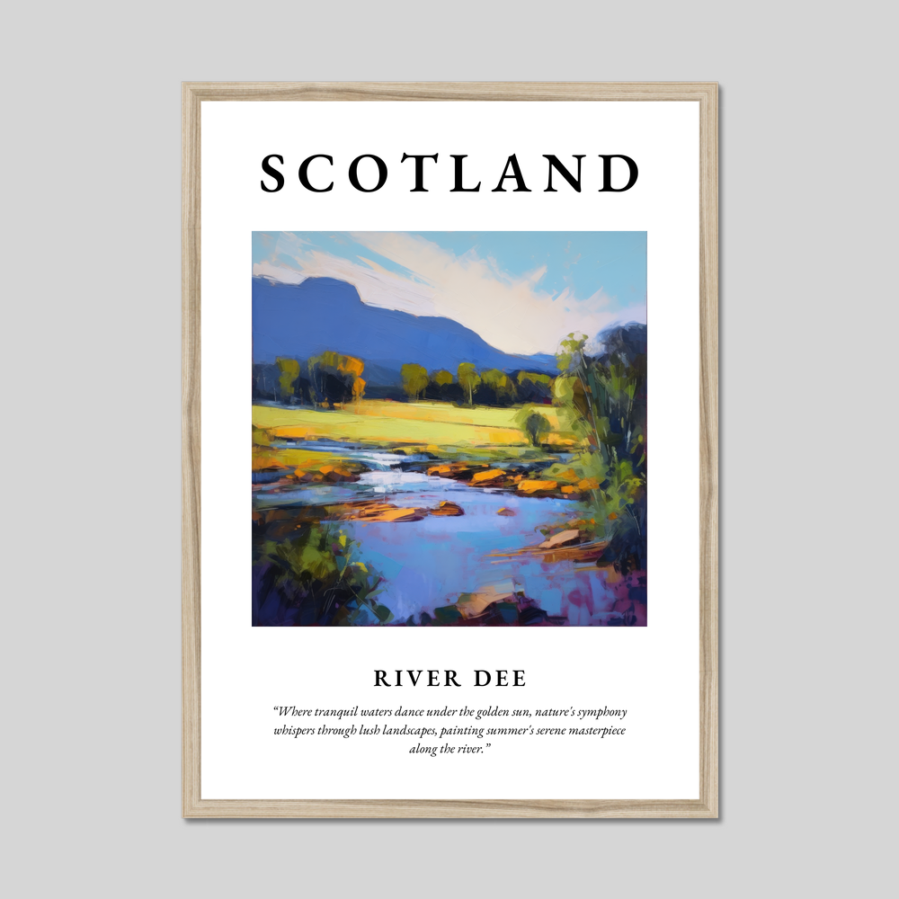 Poster in a natural frame with the word Scotland