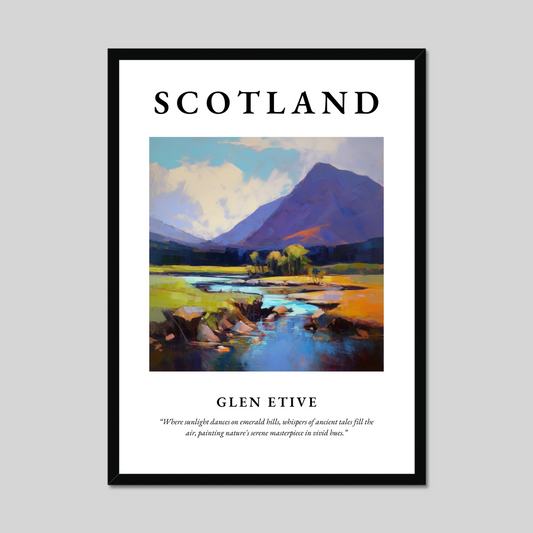 Poster of Glen Etive, Scotland.