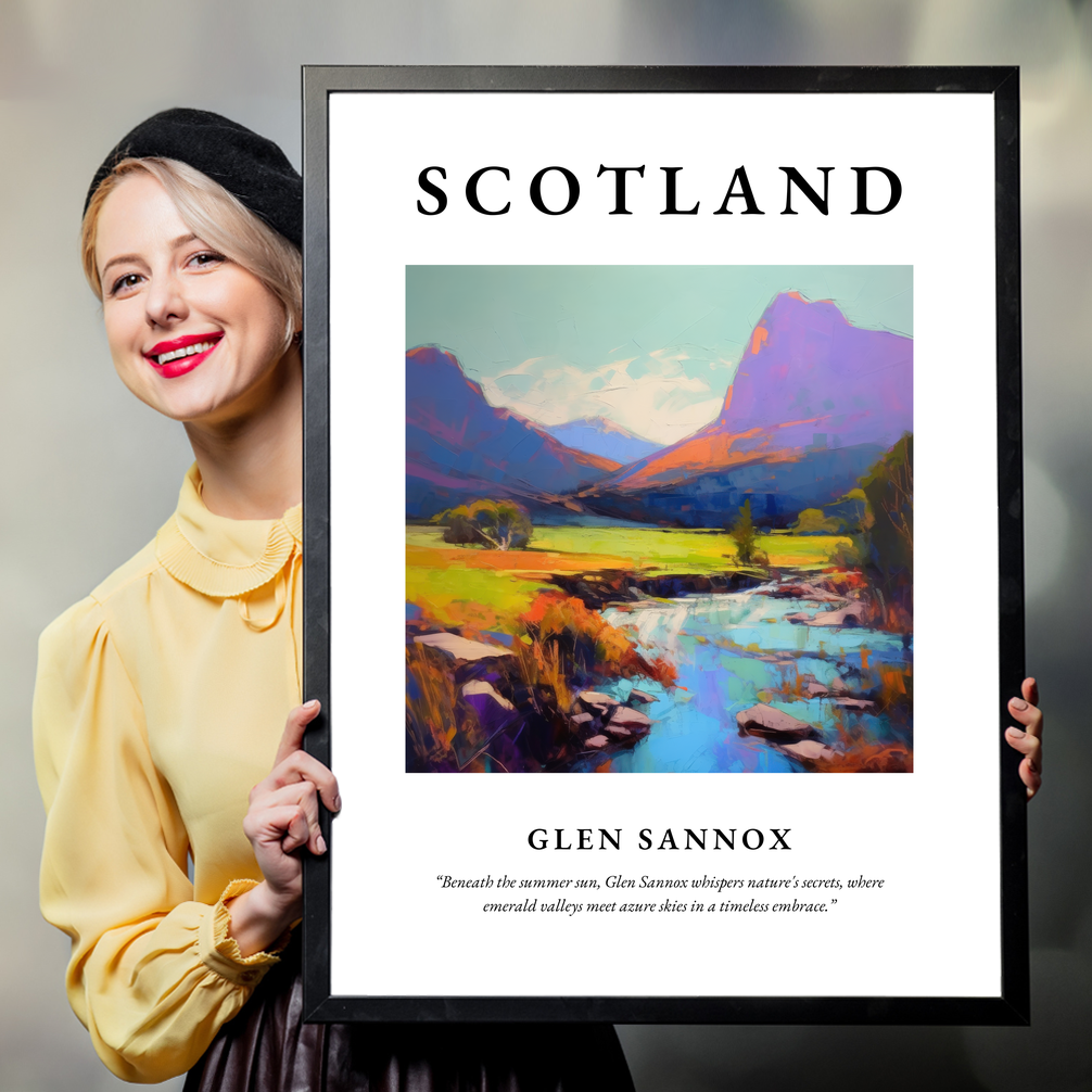 Person holding a poster of Glen Sannox