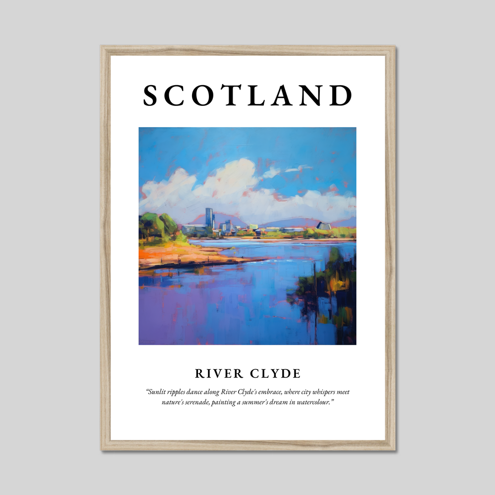 Poster in a natural frame with the word Scotland