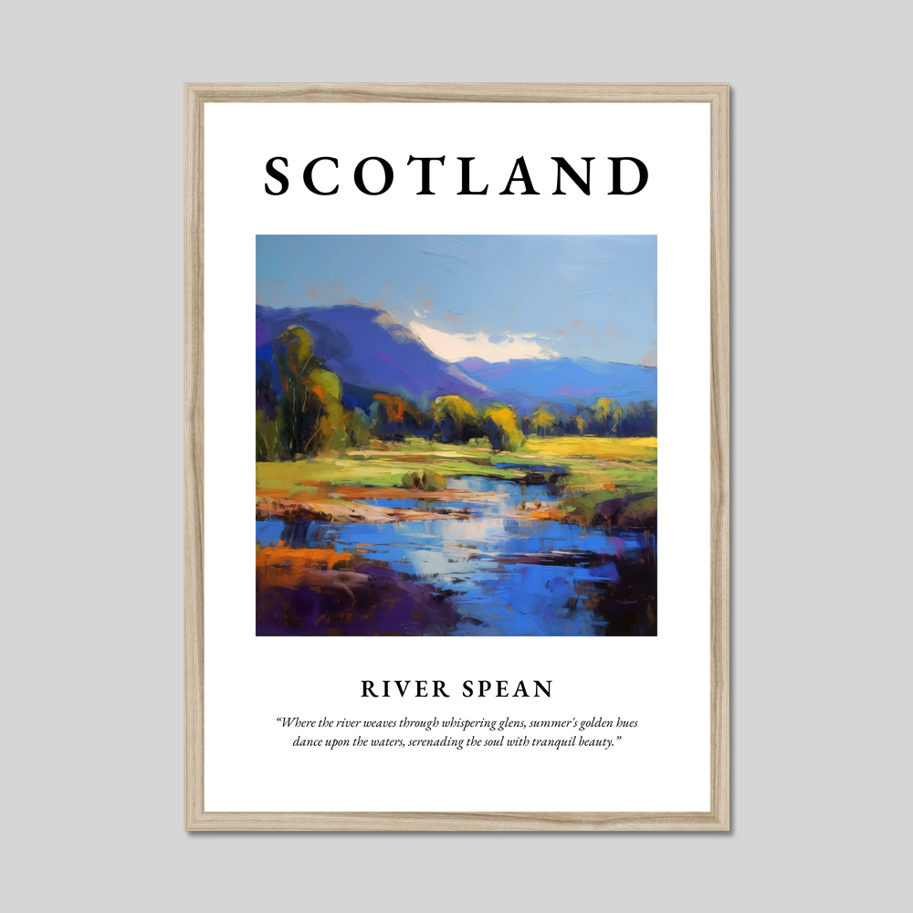 Poster in a natural frame with the word Scotland