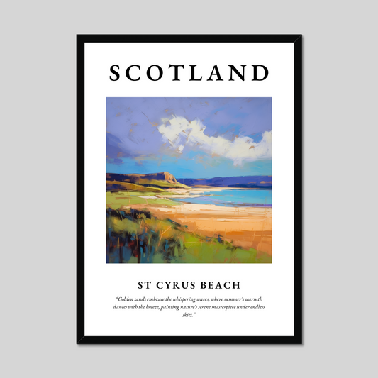 Poster of St Cyrus Beach, Scotland.