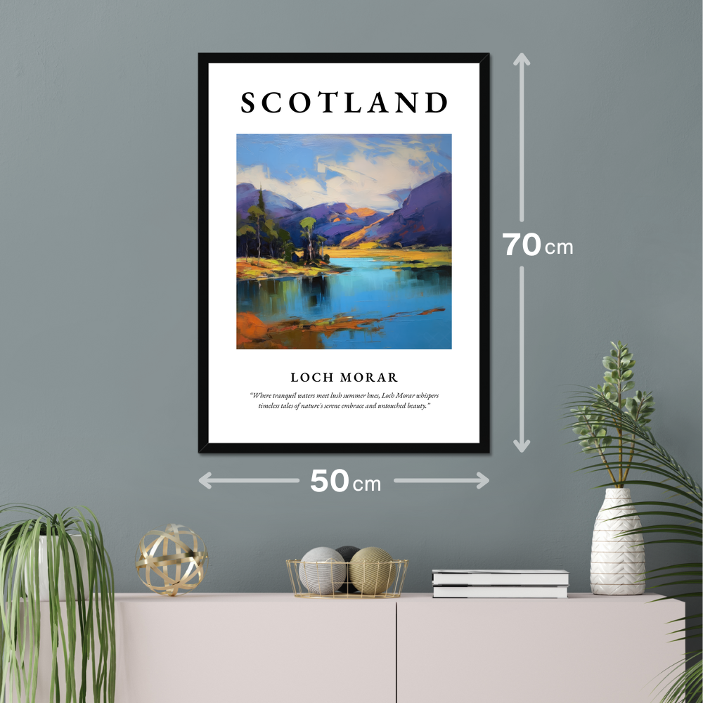 Poster of Loch Morar hanging on a wall