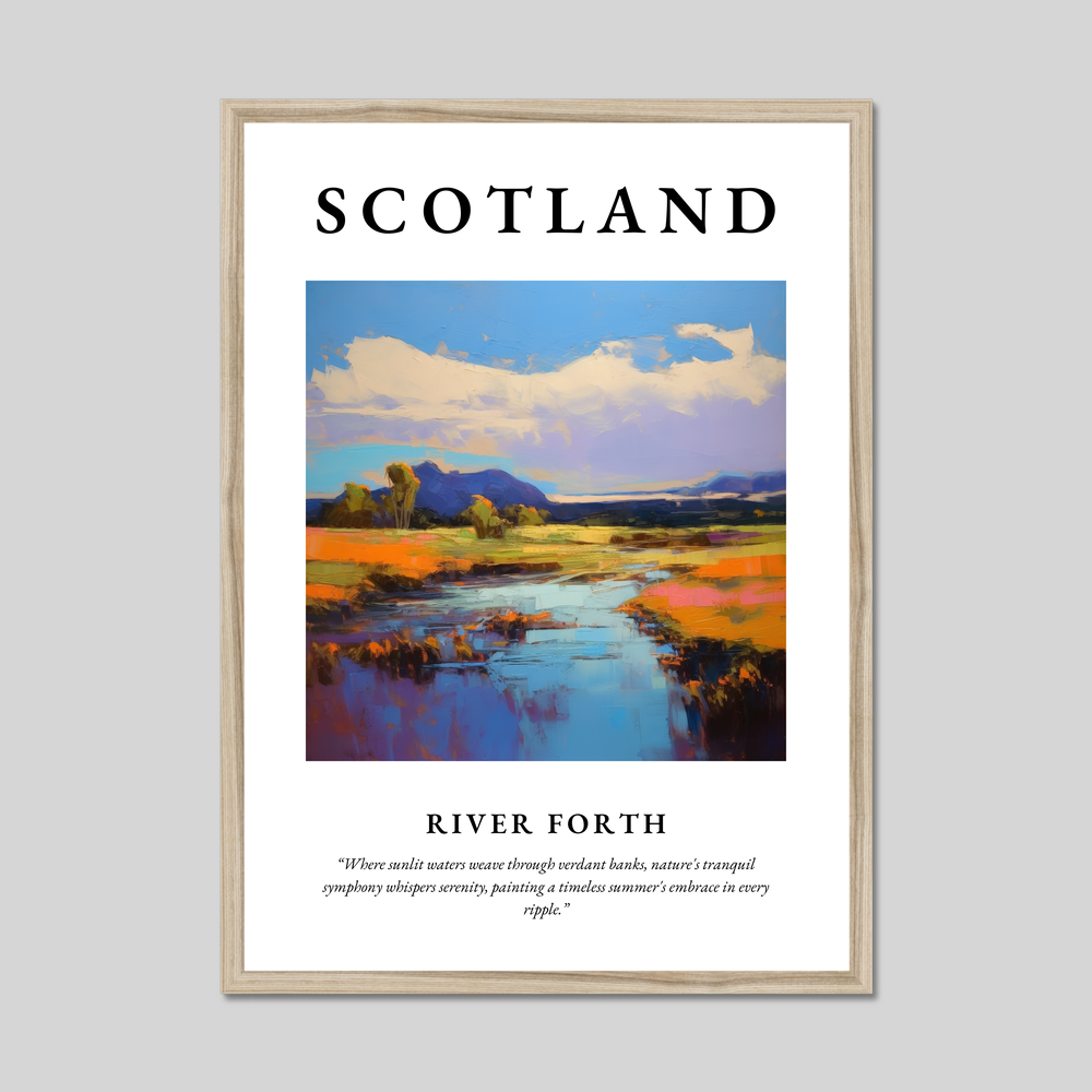 Poster in a natural frame with the word Scotland