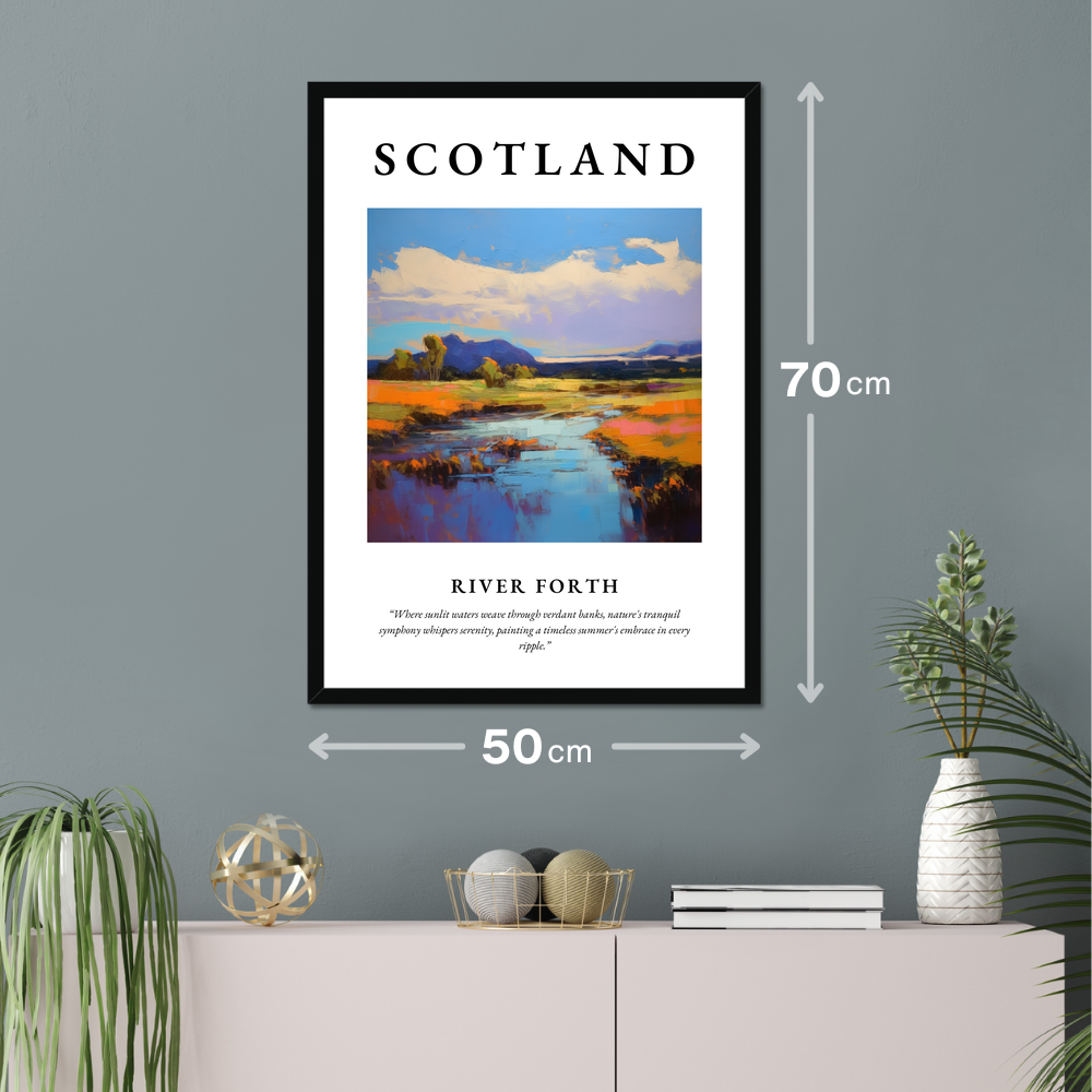 Poster of River Forth hanging on a wall