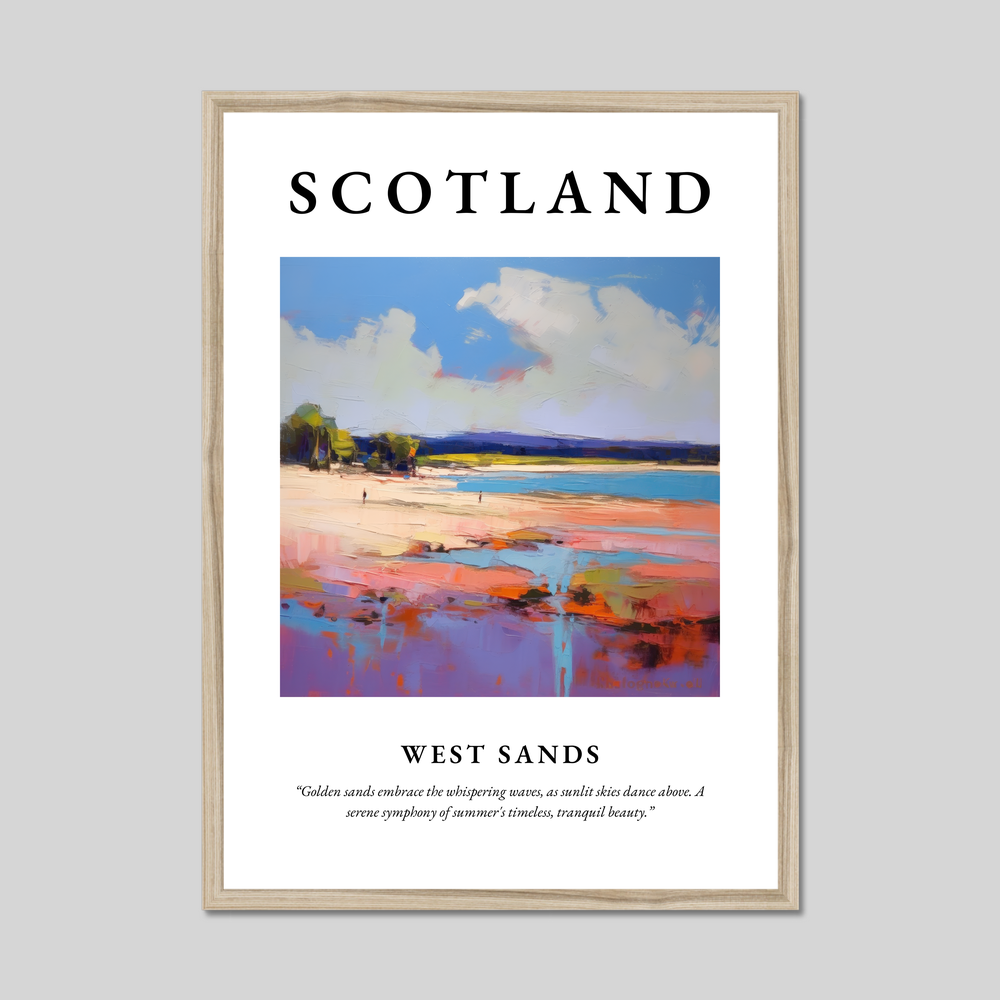 Poster in a natural frame with the word Scotland