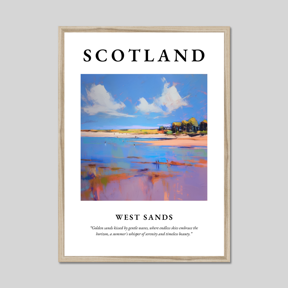 Poster in a natural frame with the word Scotland