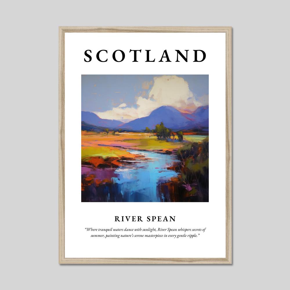 Poster in a natural frame with the word Scotland