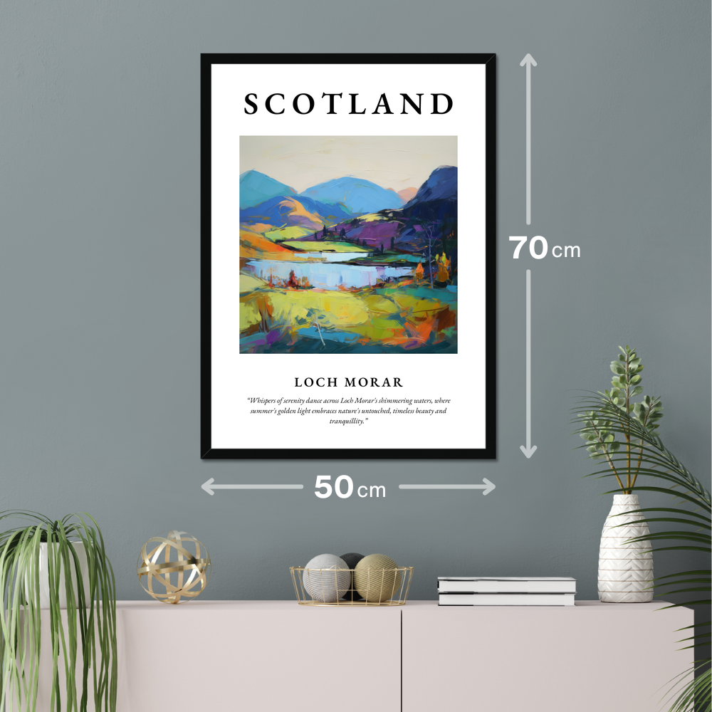 Poster of Loch Morar hanging on a wall