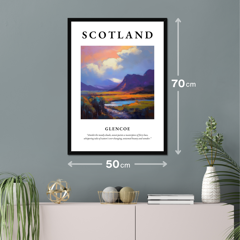 Poster of Glencoe hanging on a wall