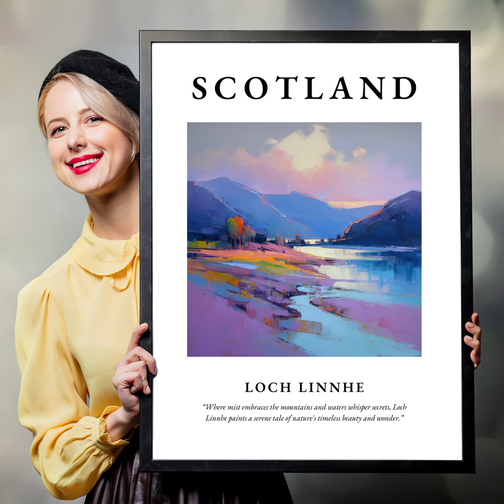 Person holding a poster of Loch Linnhe