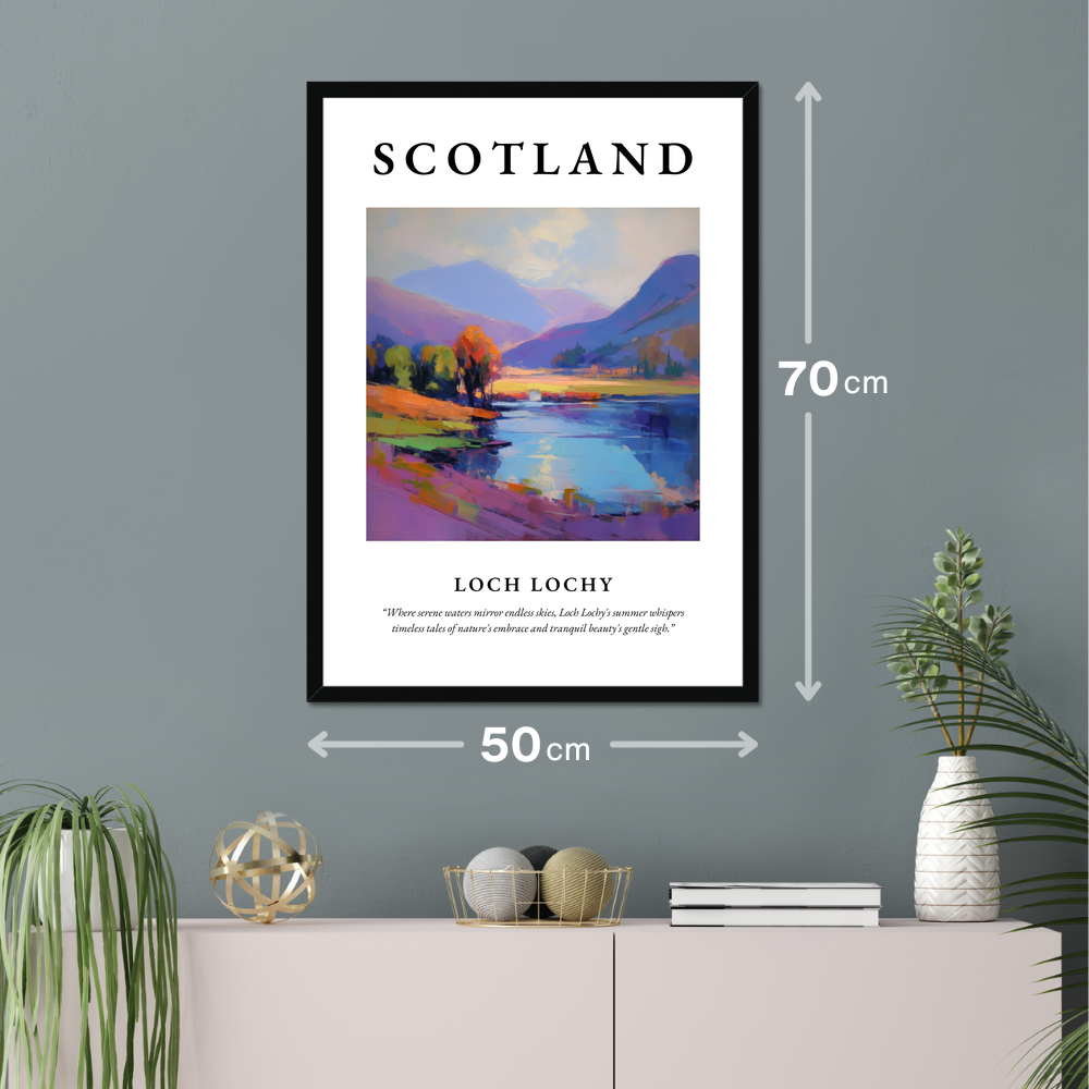 Poster of Loch Lochy hanging on a wall