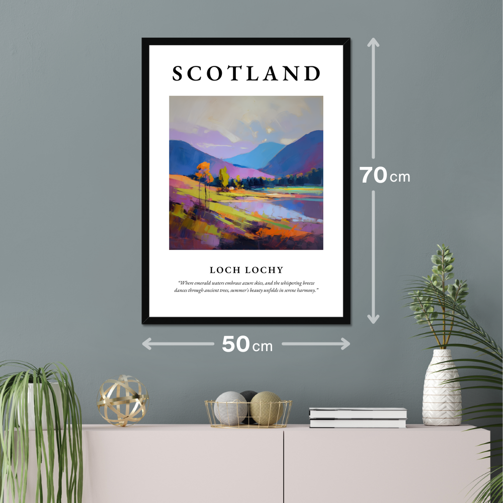 Poster of Loch Lochy hanging on a wall