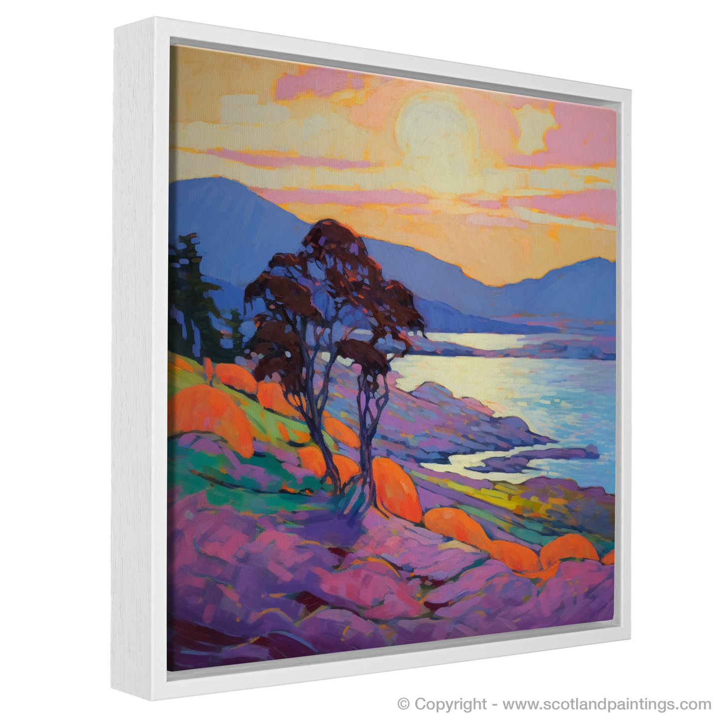 Catterline Bay at Twilight: An Impressionist Ode to Scottish Coves