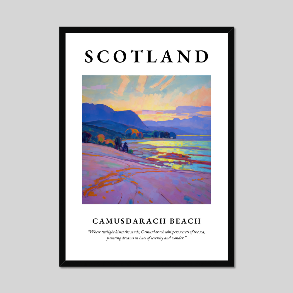 Poster of Camusdarach Beach, Scotland.