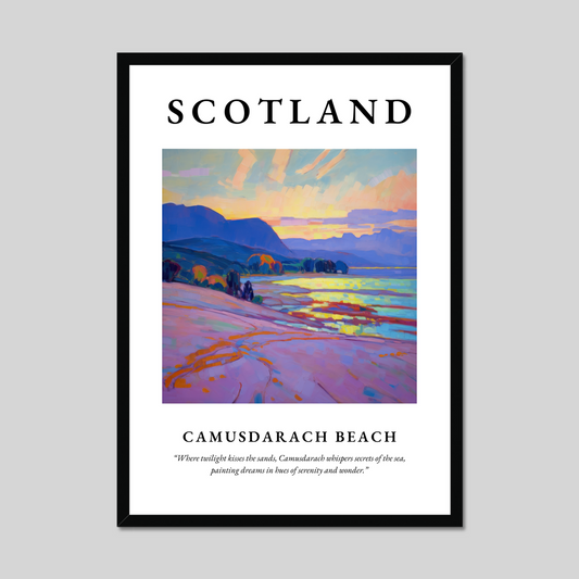 Poster of Camusdarach Beach, Scotland.