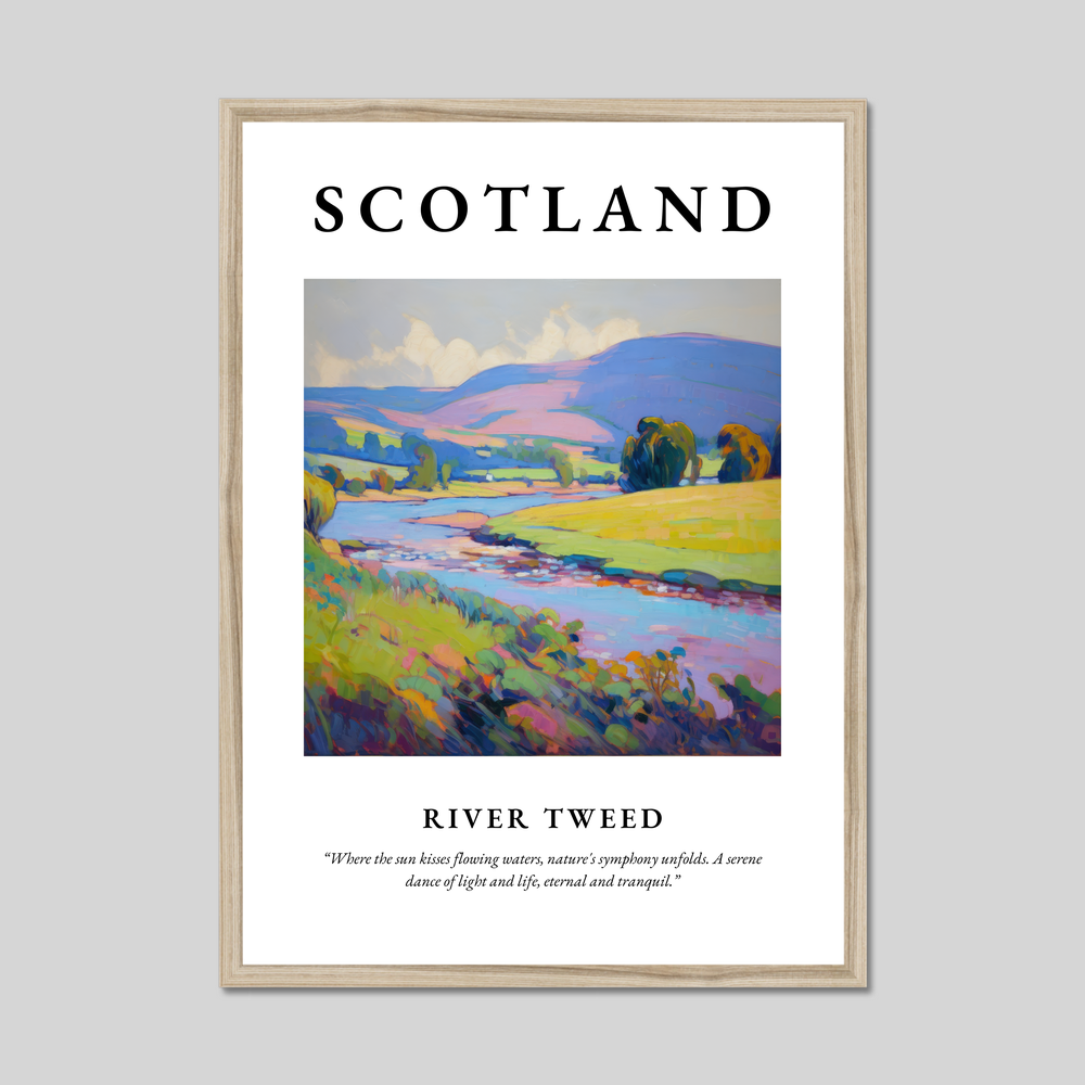 Poster in a natural frame with the word Scotland