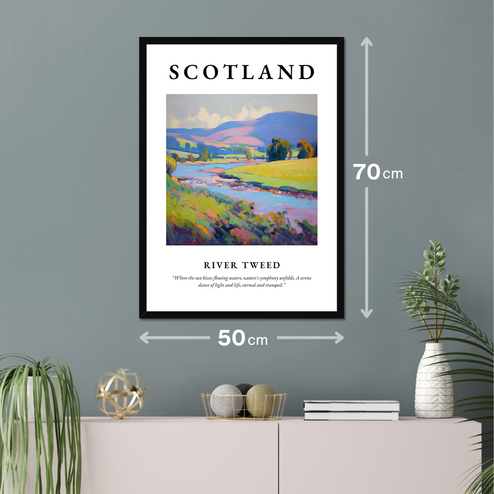 Poster of River Tweed hanging on a wall