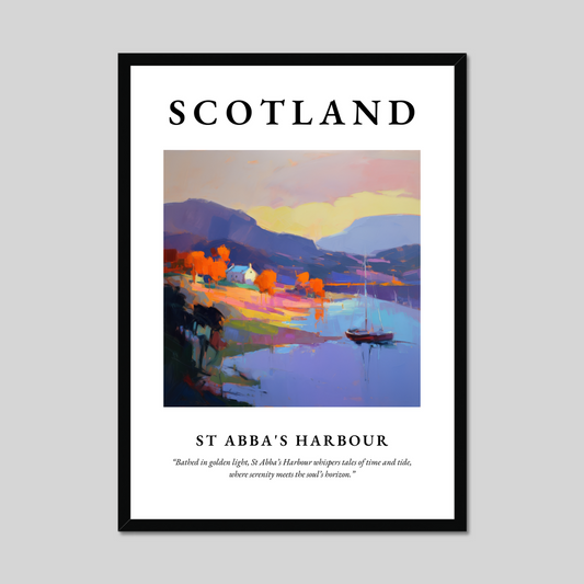 Poster of St Abba's Harbour, Scotland.